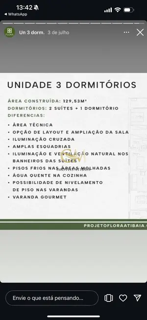 Foto 3 de Apartamento com 1 quarto à venda, 48m2 em Itapetinga, Atibaia - SP