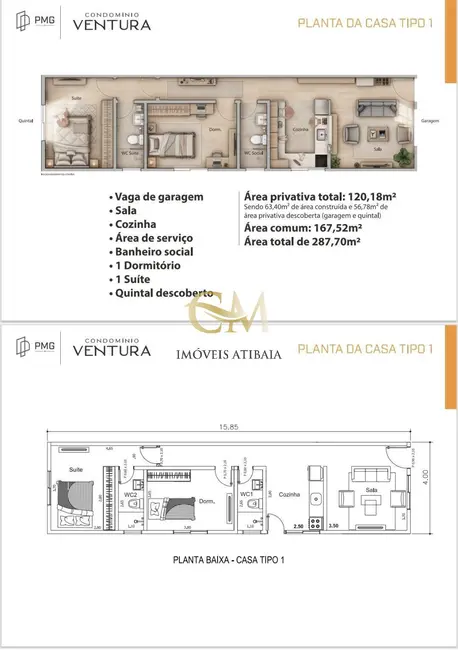 Foto 9 de Casa com 2 quartos à venda, 120m2 em Jardim Imperial, Atibaia - SP