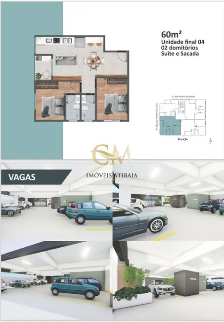 Apartamento com 2 quartos à venda, 62m2 em Alvinópolis, Atibaia - SP - imagem 5 Foto 5 de Apartamento com 2 quartos à venda, 62m2 em Alvinópolis, Atibaia - SP