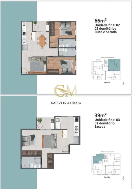 Apartamento com 2 quartos à venda, 62m2 em Alvinópolis, Atibaia - SP - imagem 4 Foto 4 de Apartamento com 2 quartos à venda, 62m2 em Alvinópolis, Atibaia - SP