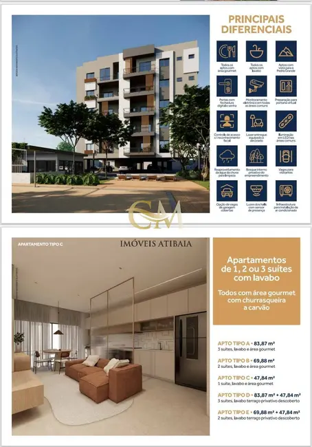 Foto 6 de Apartamento com 2 quartos à venda, 70m2 em Itapetinga, Atibaia - SP
