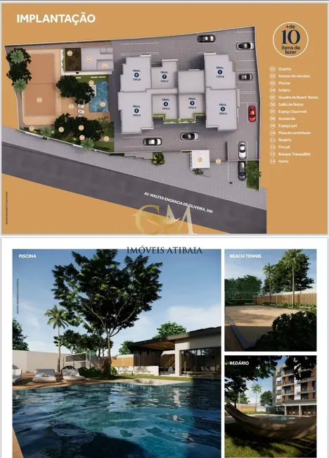 Foto 5 de Apartamento com 2 quartos à venda, 70m2 em Itapetinga, Atibaia - SP