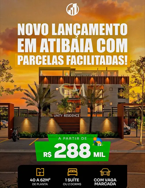 Apartamento com 2 quartos à venda, 62m2 em Ressaca, Atibaia - SP - imagem 1 Foto 1 de Apartamento com 2 quartos à venda, 62m2 em Ressaca, Atibaia - SP