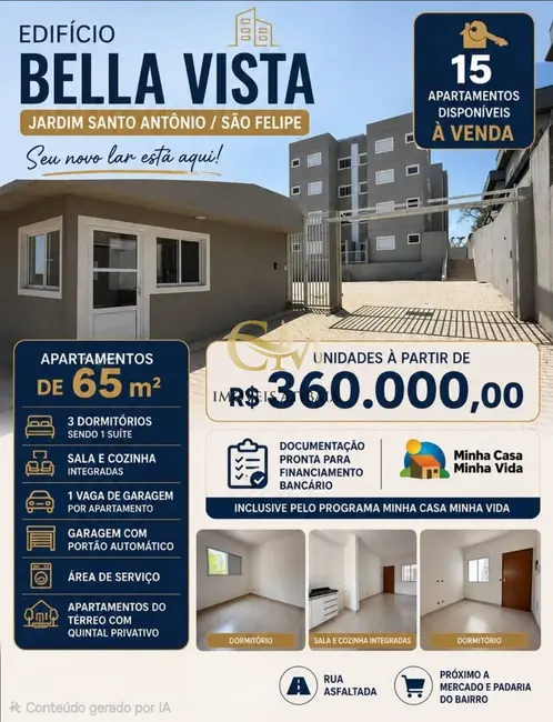 Foto 1 de Apartamento com 3 quartos à venda, 65m2 em Jardim Santo Antônio, Atibaia - SP