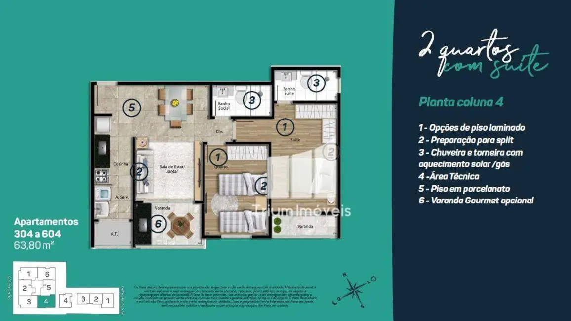 Apartamento com 2 quartos à venda, 63m2 em Jardim da Penha, Vitoria - ES - imagem 9 Foto 9 de Apartamento com 2 quartos à venda, 63m2 em Jardim da Penha, Vitoria - ES