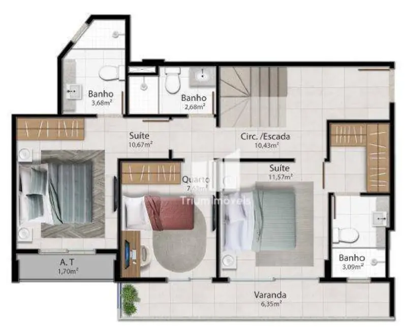 Foto 5 de Apartamento com 3 quartos à venda, 132m2 em Jardim Camburi, Vitoria - ES