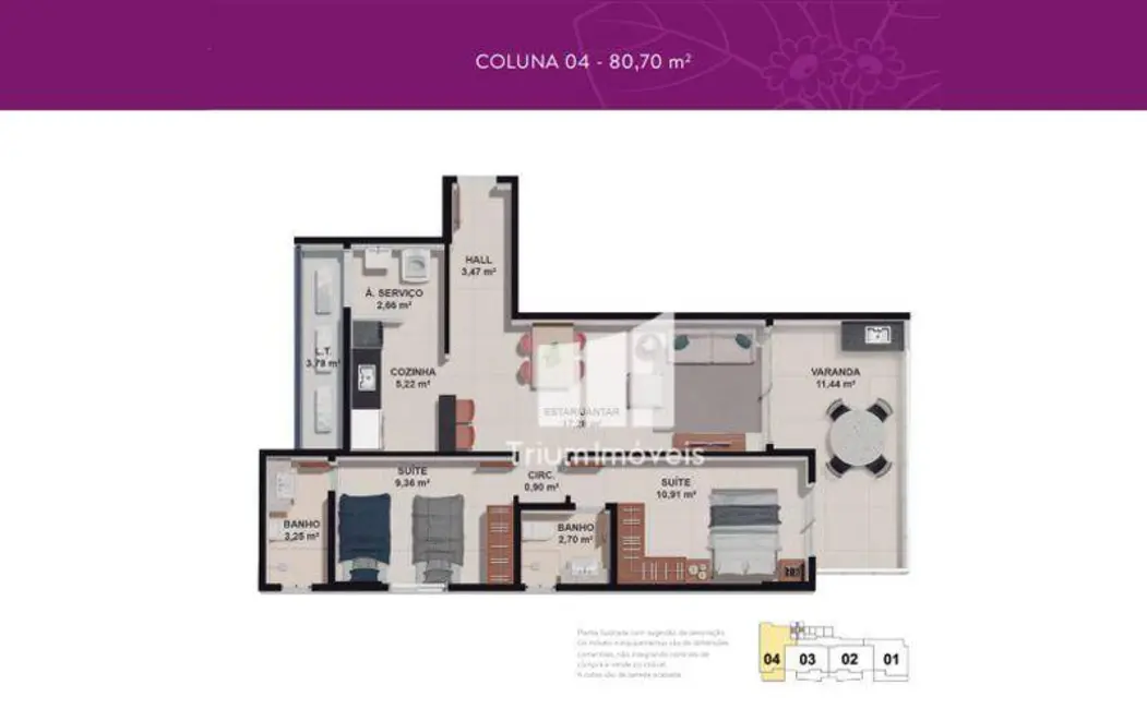 Foto 5 de Apartamento com 2 quartos à venda, 80m2 em Bento Ferreira, Vitoria - ES