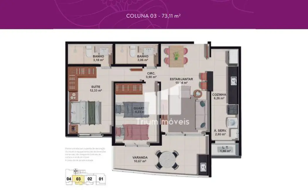 Foto 5 de Apartamento com 2 quartos à venda, 73m2 em Bento Ferreira, Vitoria - ES