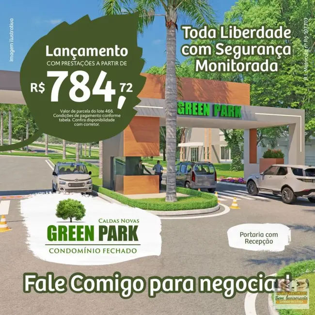 Foto 2 de Terreno / Lote à venda, 250m2 em Caldas Novas - GO
