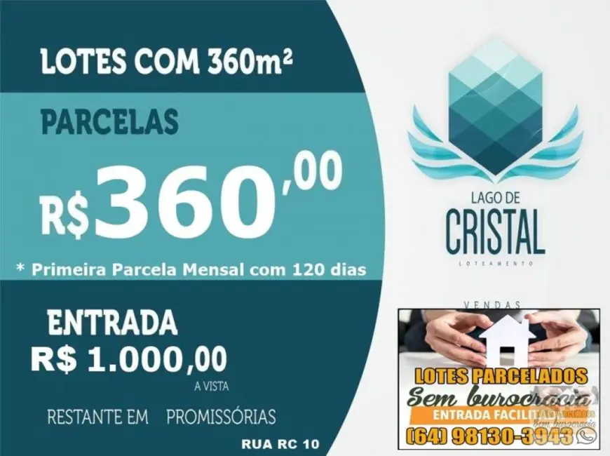 Foto 1 de Terreno / Lote à venda, 360m2 em Caldas Novas - GO