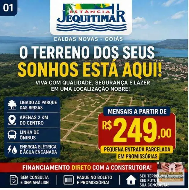 Foto 1 de Terreno / Lote à venda, 360m2 em Caldas Novas - GO
