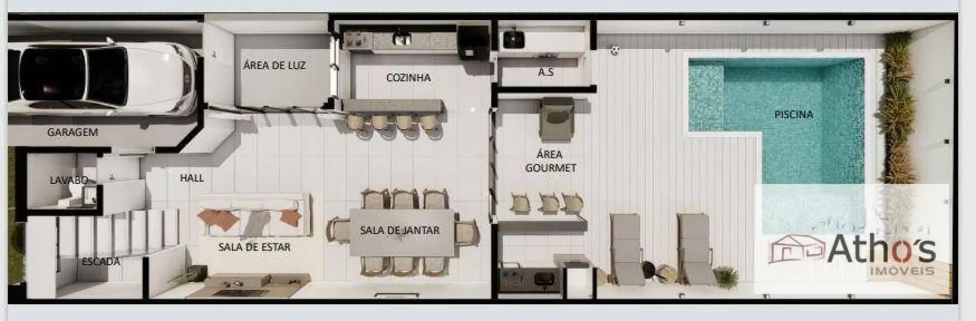 Foto 4 de Casa de Condomínio com 3 quartos à venda e para alugar, 201m2 em Jardim Toscana, Indaiatuba - SP