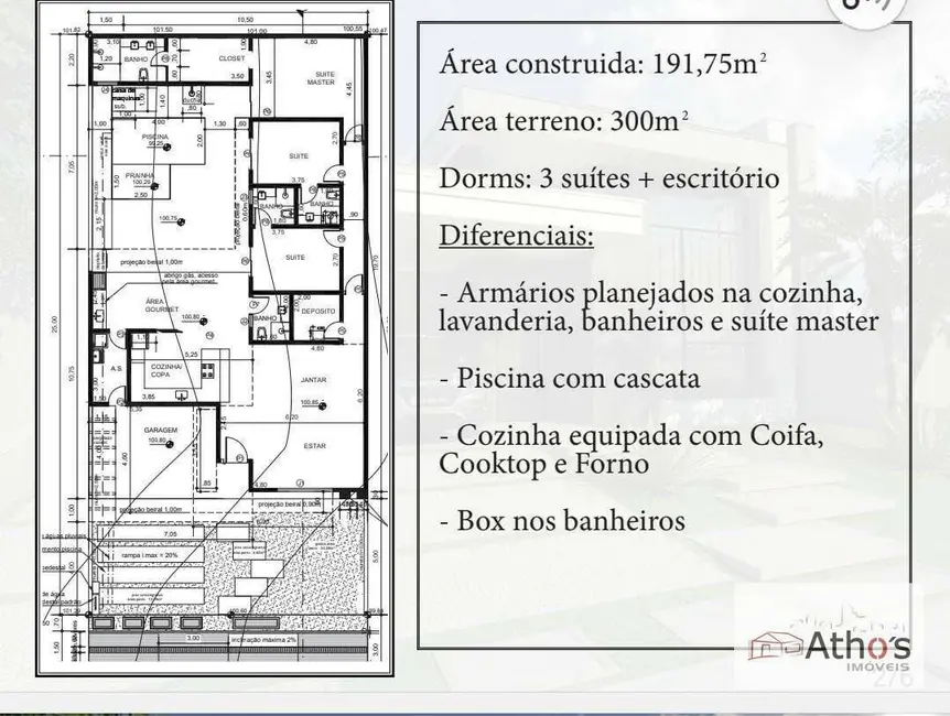 Foto 3 de Casa de Condomínio com 3 quartos à venda, 300m2 em Indaiatuba - SP