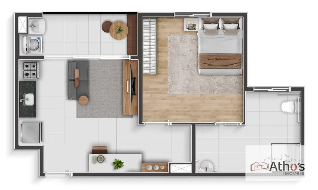 Foto 9 de Apartamento com 2 quartos à venda, 40m2 em Indaiatuba - SP