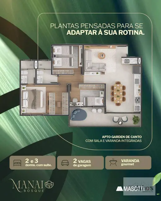 Foto 2 de Apartamento com 3 quartos à venda, 80m2 em Jardim Santiago, Indaiatuba - SP