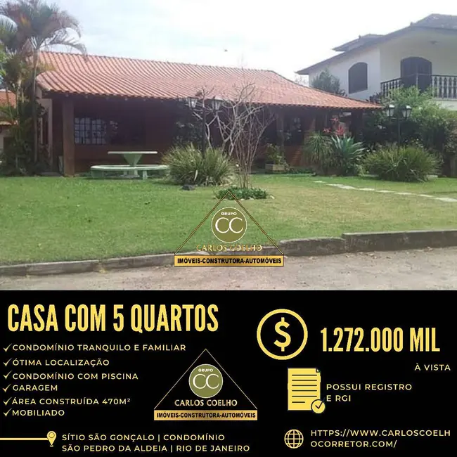 Foto 1 de Casa de Condomínio com 5 quartos à venda em Centro, Sao Pedro Da Aldeia - RJ