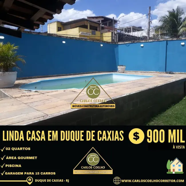 Foto 1 de Casa com 2 quartos à venda, 420m2 em Parque Laguna e Dourados, Duque De Caxias - RJ
