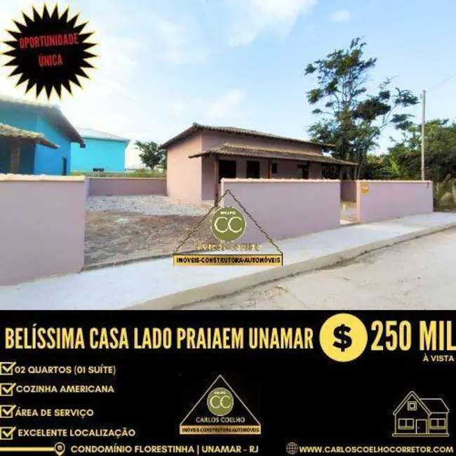 Foto 1 de Casa com 2 quartos à venda, 180m2 em Unamar (Tamoios), Cabo Frio - RJ