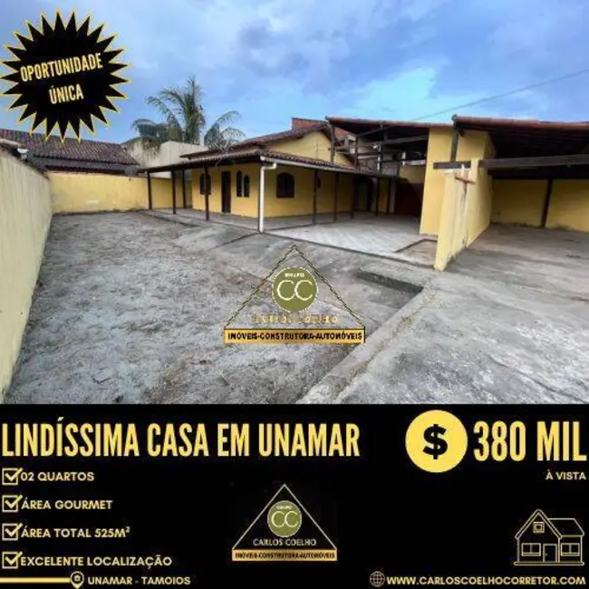Foto 1 de Casa com 2 quartos à venda, 525m2 em Unamar (Tamoios), Cabo Frio - RJ