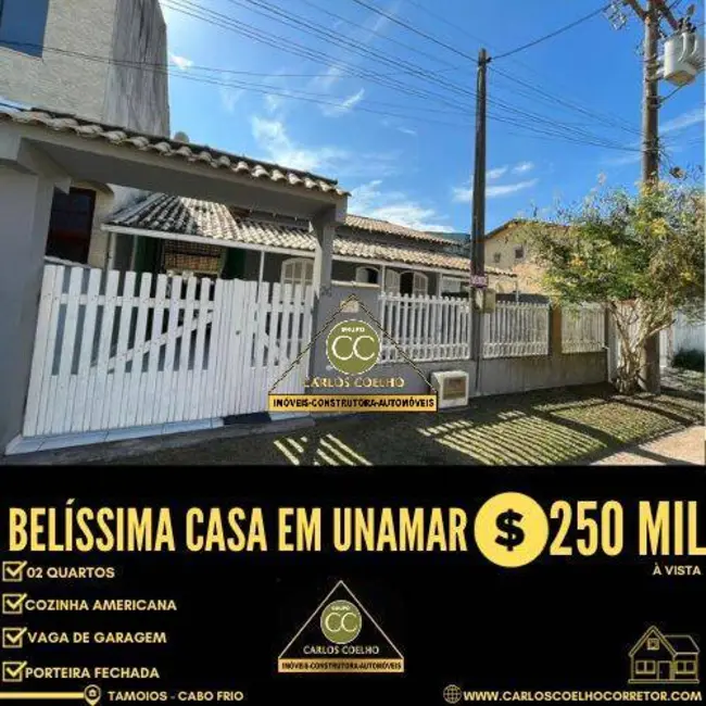 Foto 1 de Casa com 2 quartos à venda, 200m2 em Unamar (Tamoios), Cabo Frio - RJ