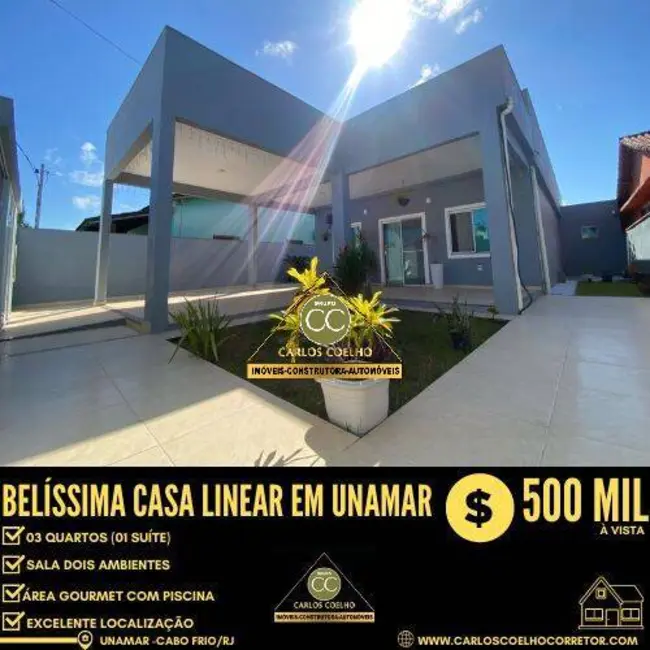 Foto 1 de Casa de Condomínio com 3 quartos à venda, 420m2 em Cabo Frio - RJ