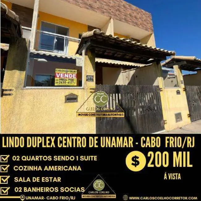 Foto 1 de Casa com 2 quartos à venda em Samburá (Tamoios), Cabo Frio - RJ