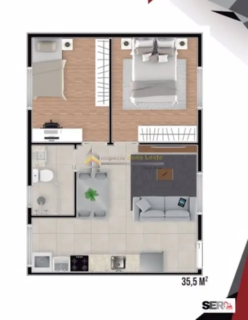 Apartamento com 1 quarto à venda, 29m2 em Vila Matilde, São Paulo - SP - imagem 9 Foto 9 de Apartamento com 1 quarto à venda, 29m2 em Vila Matilde, São Paulo - SP