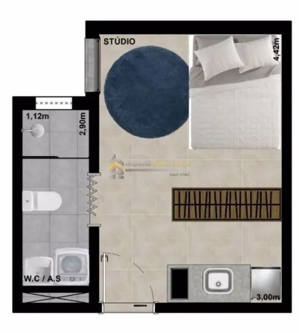 Kitnet com 1 quarto à venda, 25m2 em Chácara Seis de Outubro, São Paulo - SP - imagem 1 Foto 1 de Kitnet com 1 quarto à venda, 25m2 em Chácara Seis de Outubro, São Paulo - SP