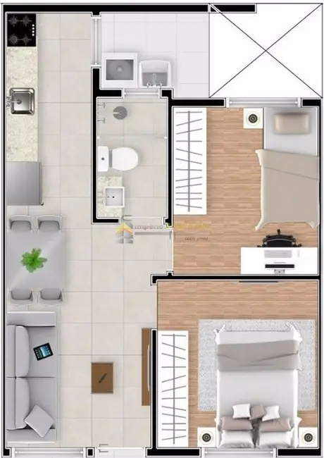 Foto 2 de Kitnet com 2 quartos à venda, 33m2 em Cidade Nova São Miguel, São Paulo - SP