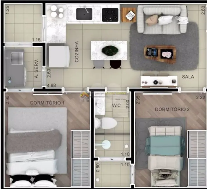 Foto 3 de Kitnet com 2 quartos à venda, 40m2 em Vila Costa Melo, São Paulo - SP