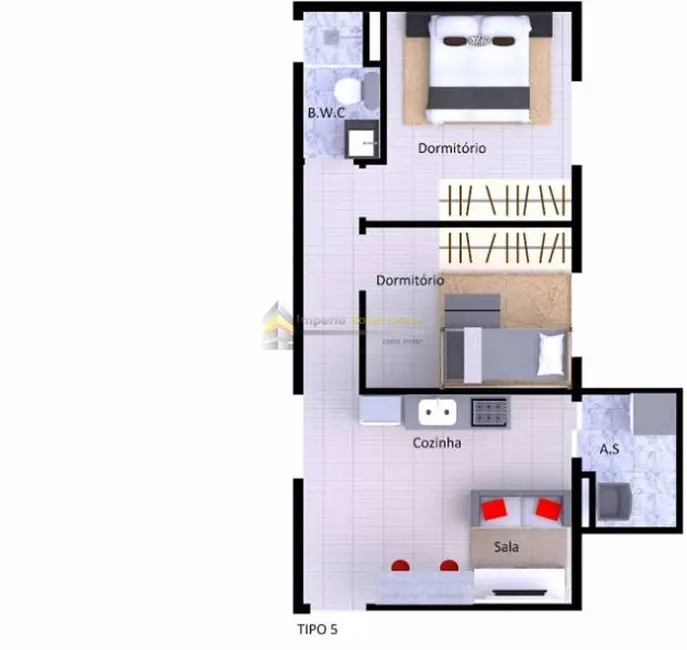 Kitnet com 2 quartos à venda, 38m2 em Chácara Seis de Outubro, São Paulo - SP - imagem 7 Foto 7 de Kitnet com 2 quartos à venda, 38m2 em Chácara Seis de Outubro, São Paulo - SP