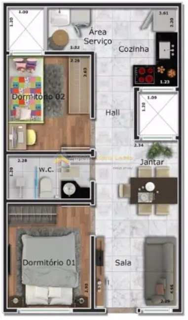 Foto 7 de Kitnet com 1 quarto à venda, 33m2 em Vila Carrão, São Paulo - SP