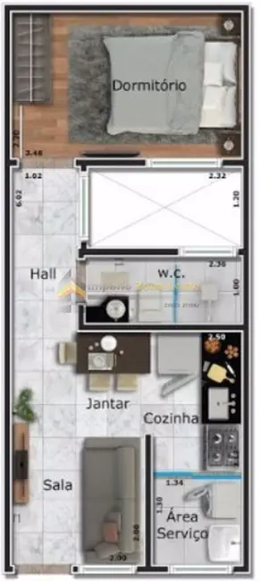 Foto 9 de Kitnet com 1 quarto à venda, 33m2 em Vila Carrão, São Paulo - SP