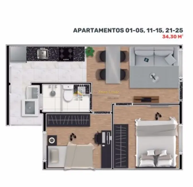 Foto 6 de Kitnet com 2 quartos à venda, 34m2 em Cidade Patriarca, São Paulo - SP