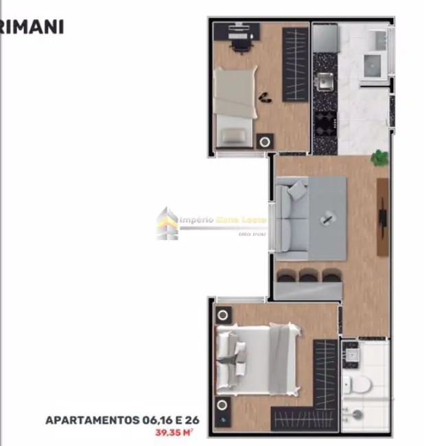 Foto 2 de Kitnet com 2 quartos à venda, 34m2 em Cidade Patriarca, São Paulo - SP