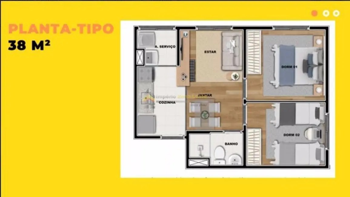 Foto 4 de Apartamento com 2 quartos à venda, 38m2 em Guaiaúna, São Paulo - SP