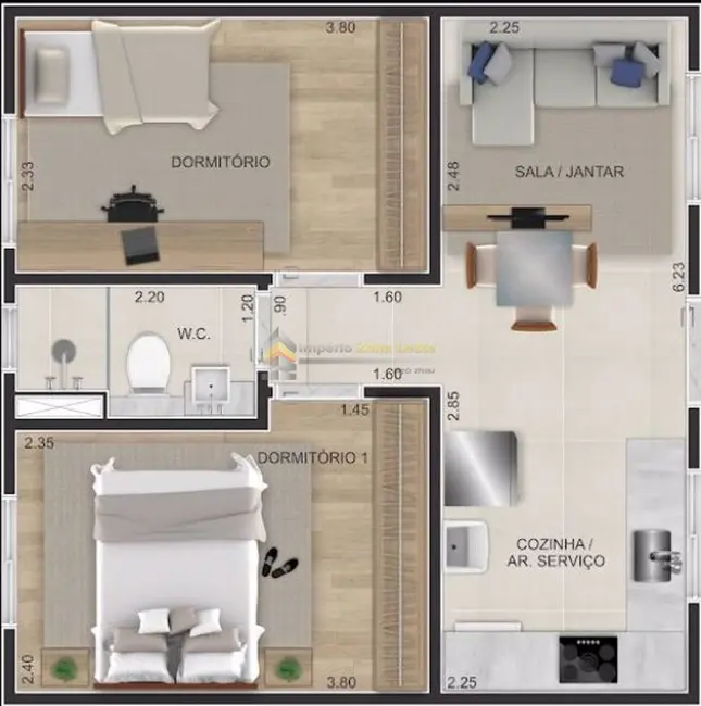 Kitnet com 2 quartos à venda, 49m2 em Vila Ré, São Paulo - SP - imagem 6 Foto 6 de Kitnet com 2 quartos à venda, 49m2 em Vila Ré, São Paulo - SP