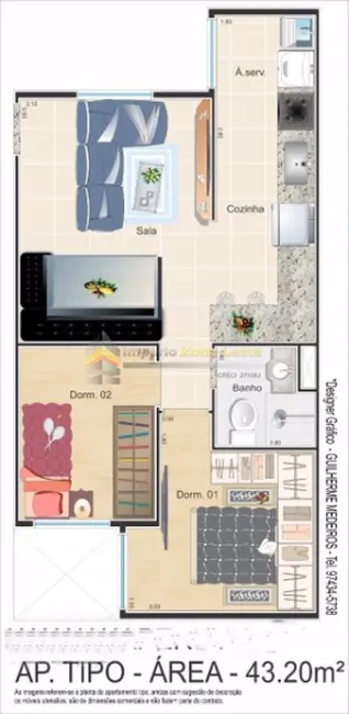 Foto 3 de Kitnet com 2 quartos à venda, 32m2 em Vila Aricanduva, São Paulo - SP