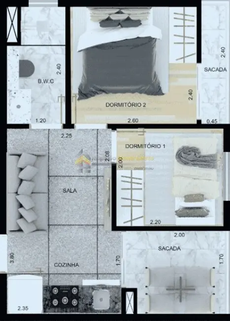 Apartamento com 2 quartos à venda, 31m2 em Chácara Seis de Outubro, São Paulo - SP - imagem 7 Foto 7 de Apartamento com 2 quartos à venda, 31m2 em Chácara Seis de Outubro, São Paulo - SP