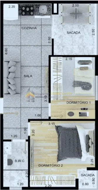 Apartamento com 2 quartos à venda, 31m2 em Chácara Seis de Outubro, São Paulo - SP - imagem 9 Foto 9 de Apartamento com 2 quartos à venda, 31m2 em Chácara Seis de Outubro, São Paulo - SP