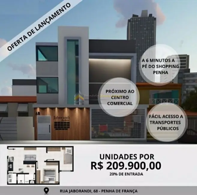 Foto 9 de Apartamento com 2 quartos à venda, 45m2 em Penha de França, São Paulo - SP