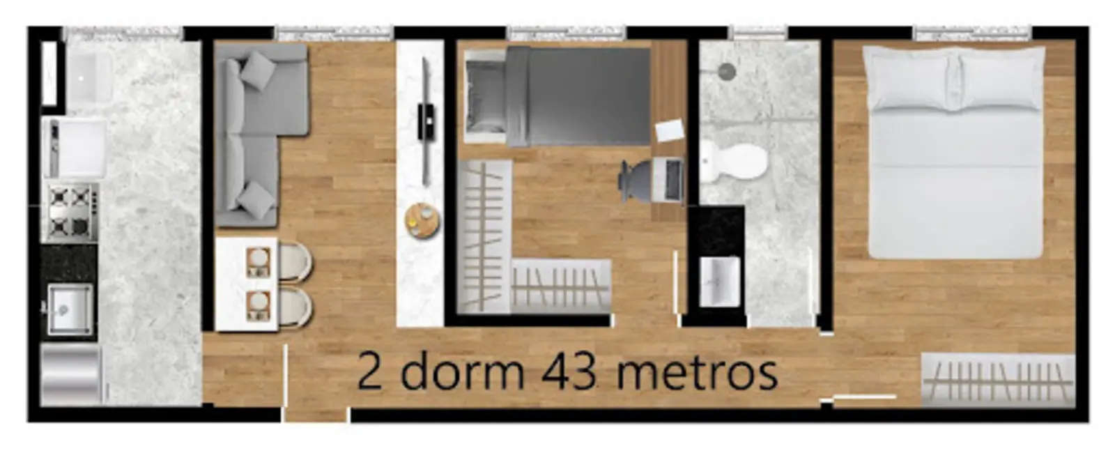 Apartamento com 2 quartos à venda, 39m2 em Vila Matilde, São Paulo - SP - imagem 8 Foto 8 de Apartamento com 2 quartos à venda, 39m2 em Vila Matilde, São Paulo - SP