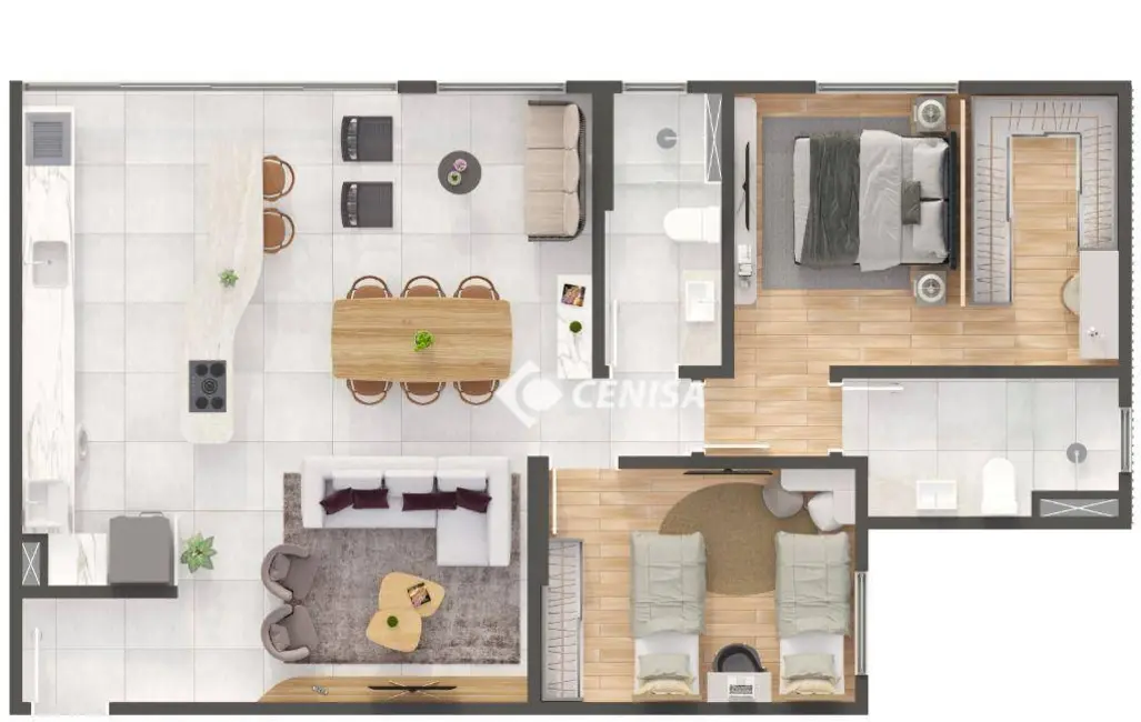 Apartamento com 3 quartos à venda, 85m2 em Cidade Nova II, Indaiatuba - SP - imagem 4 Foto 4 de Apartamento com 3 quartos à venda, 85m2 em Cidade Nova II, Indaiatuba - SP