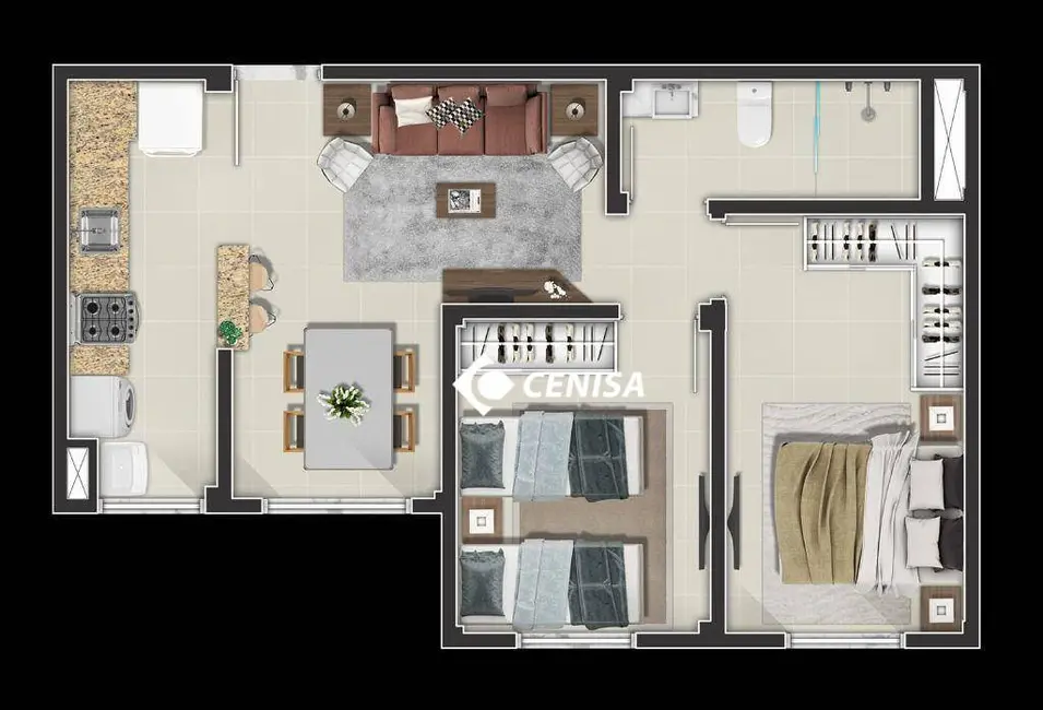 Apartamento com 2 quartos à venda, 48m2 em Jardim Hubert, Indaiatuba - SP - imagem 8 Foto 8 de Apartamento com 2 quartos à venda, 48m2 em Jardim Hubert, Indaiatuba - SP