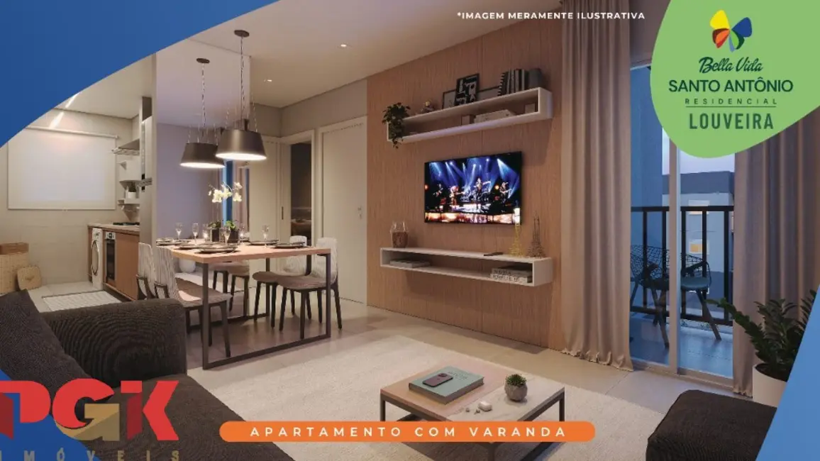 Apartamento com 2 quartos à venda, 48m2 em Louveira - SP - imagem 6 Foto 6 de Apartamento com 2 quartos à venda, 48m2 em Louveira - SP