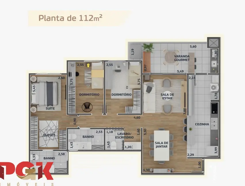 Apartamento com 3 quartos à venda, 112m2 em Jundiai - SP - imagem 1 Foto 1 de Apartamento com 3 quartos à venda, 112m2 em Jundiai - SP