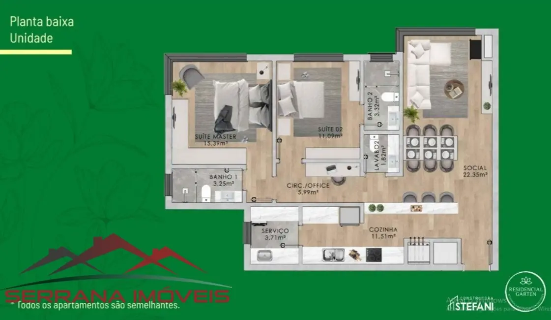 Foto 3 de Apartamento com 2 quartos à venda, 138m2 em Nova Petropolis - RS