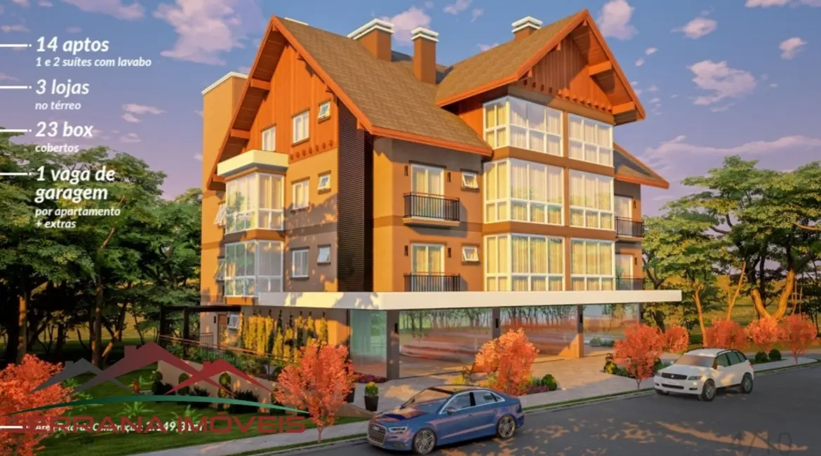 Apartamento com 1 quarto à venda, 68m2 em Gramado - RS - imagem 1 Foto 1 de Apartamento com 1 quarto à venda, 68m2 em Gramado - RS