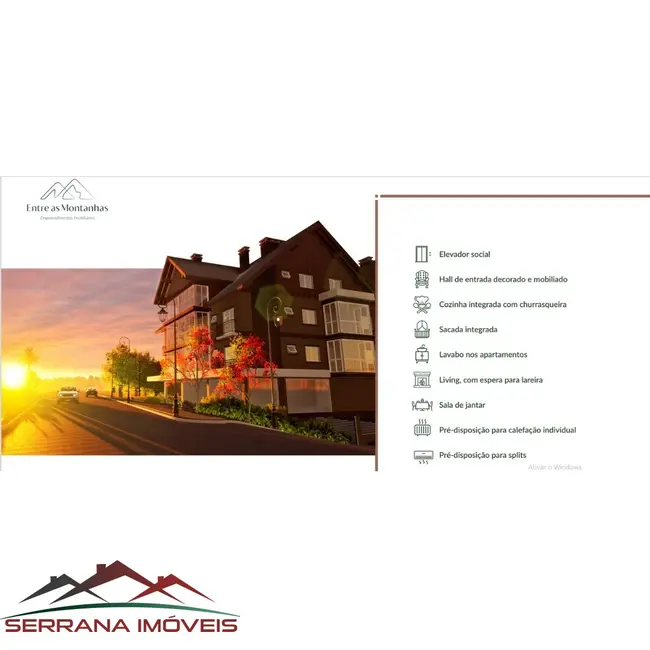 Apartamento com 1 quarto à venda, 68m2 em Gramado - RS - imagem 2 Foto 2 de Apartamento com 1 quarto à venda, 68m2 em Gramado - RS