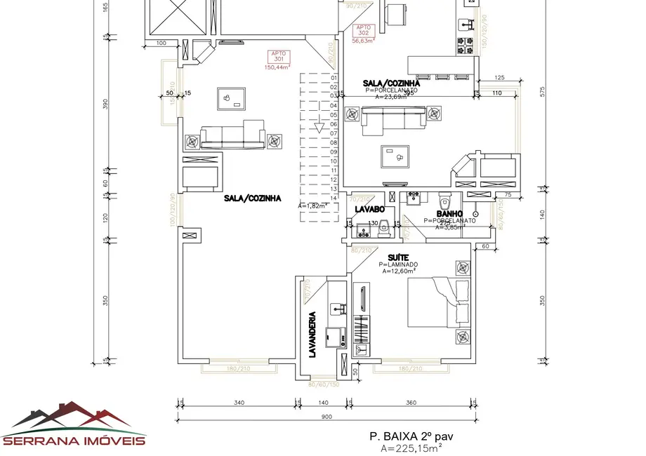 Apartamento com 3 quartos à venda, 150m2 em Gramado - RS - imagem 8 Foto 8 de Apartamento com 3 quartos à venda, 150m2 em Gramado - RS